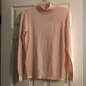 LOFT Mock Turtleneck Sweater with Button Closure